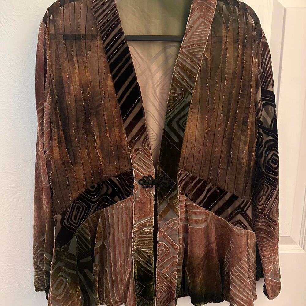 Repop brown and green velvet